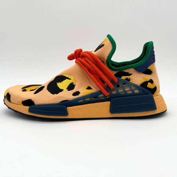 NWT New Adidas Men's Pharrell Williams Hu NMD Animal Print Amber 10.5 Shoes - Picture 3 of 8